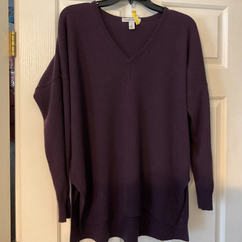 Royal purple Autumn Cashmere oversize sweater